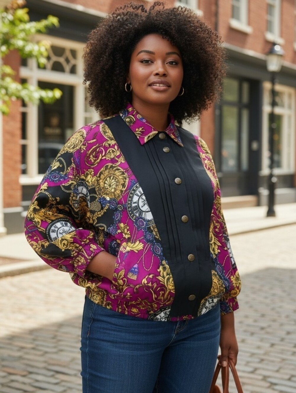 Vintage 90s Xtrovert Pullover Button Down Blouse.